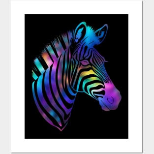 Purple abstract zebra head Posters and Art